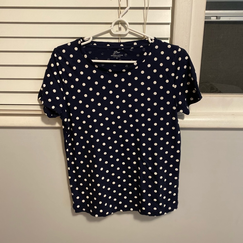 J. Crew Vintage Cotton Polka Dot T | Small